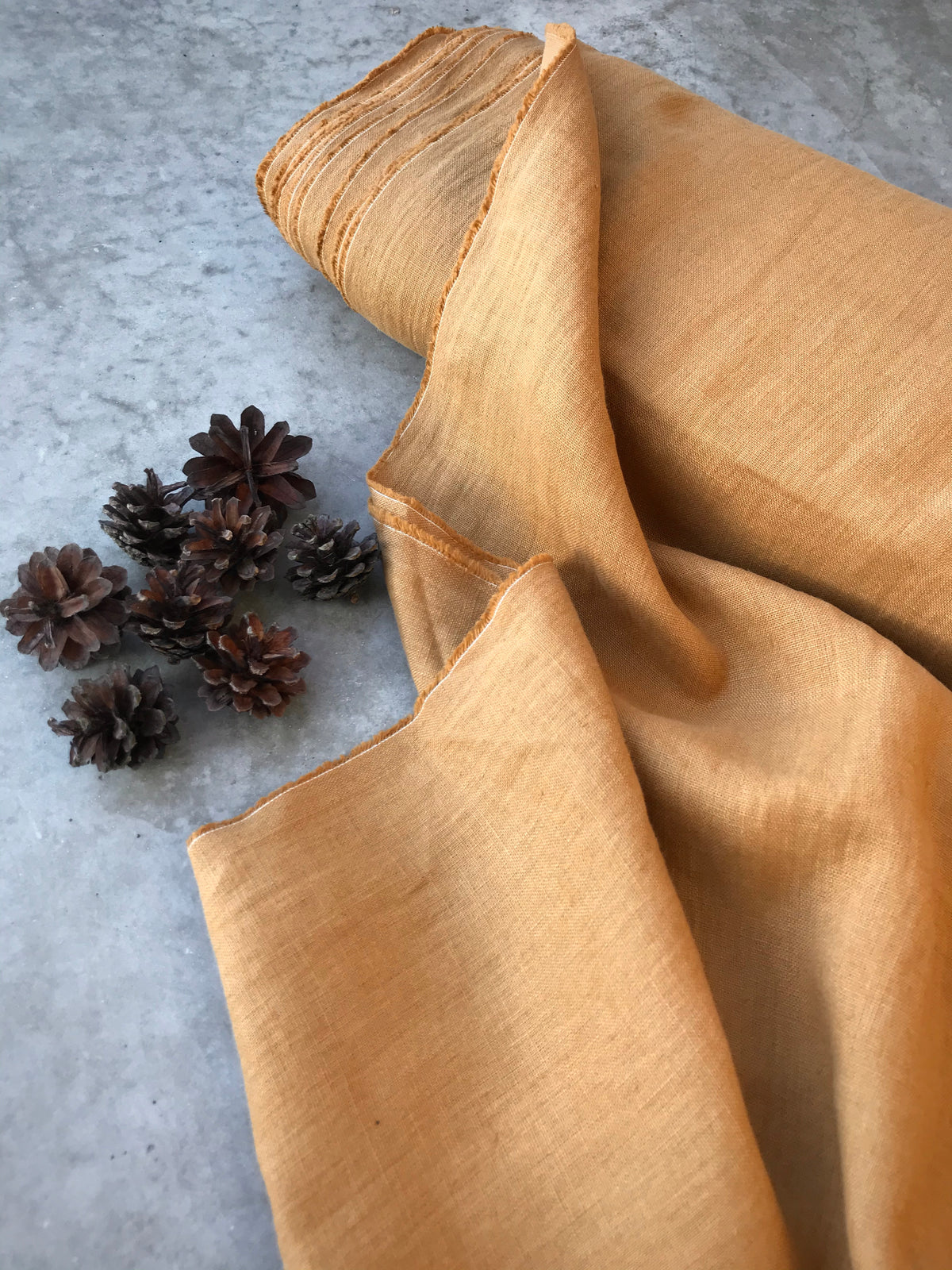 Soft 100% linen fabric by the yard/ meter, stonewashed, 200 gsm, Cut-to-length, European flax, OEKO-Tex certified