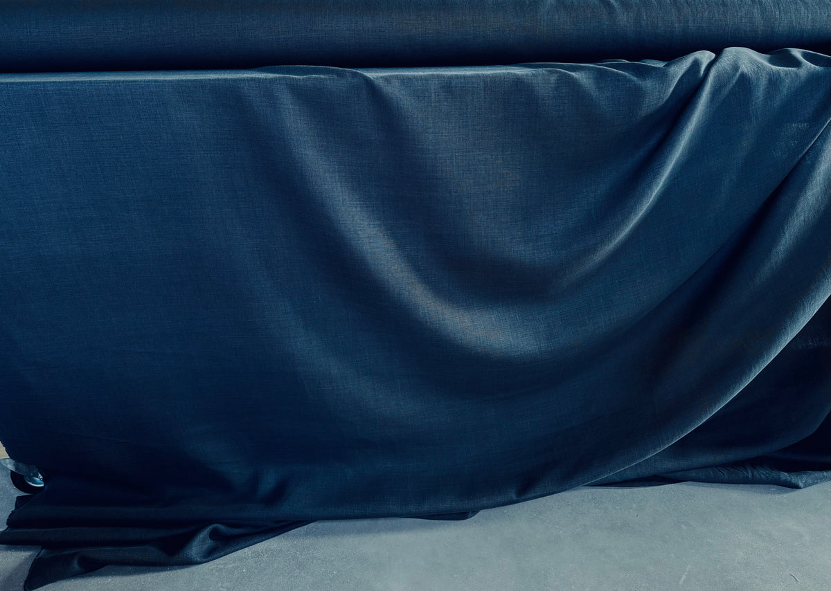 Linen blanket Navy, heavy linen 460 gsm, bedspread, 100% excellent stonewashed softened European linen, Seamless Queen, King