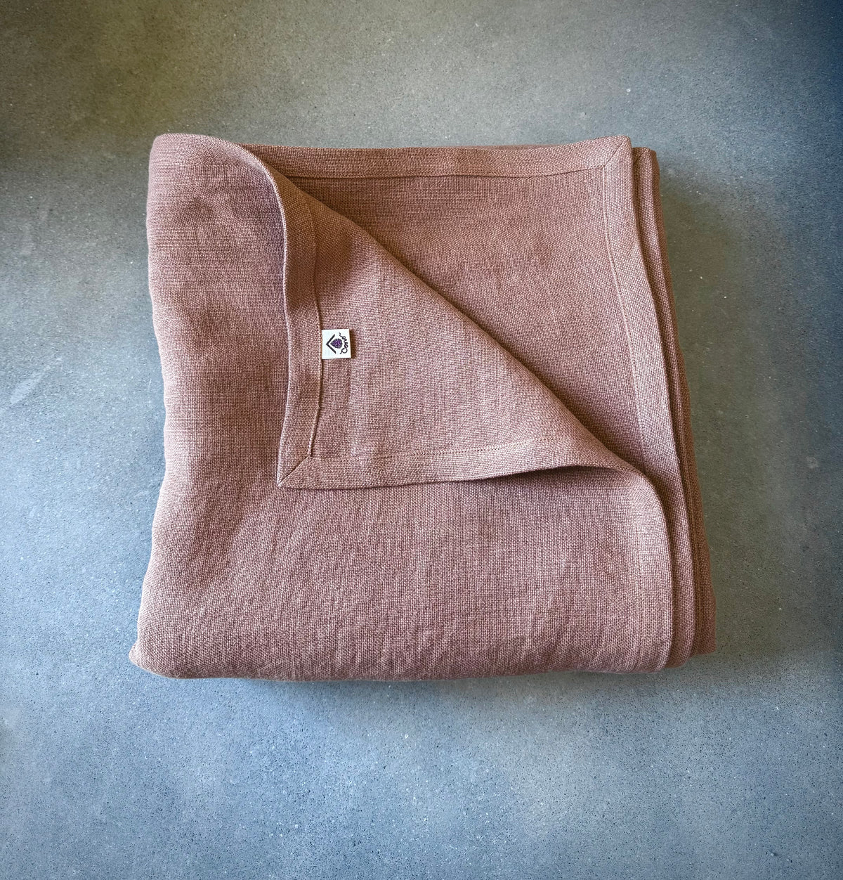Linen blanket Cinnamon, heavy linen 460 gsm, bedspread, 100% excellent stonewashed softened European linen, Seamless Queen, King