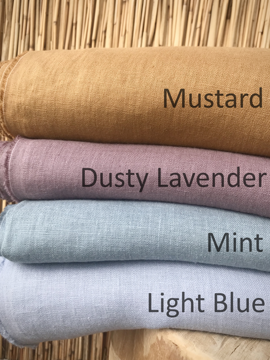 Soft 100% linen fabric by the yard/ meter, stonewashed, 200 gsm, Cut-to-length, European flax, OEKO-Tex certified